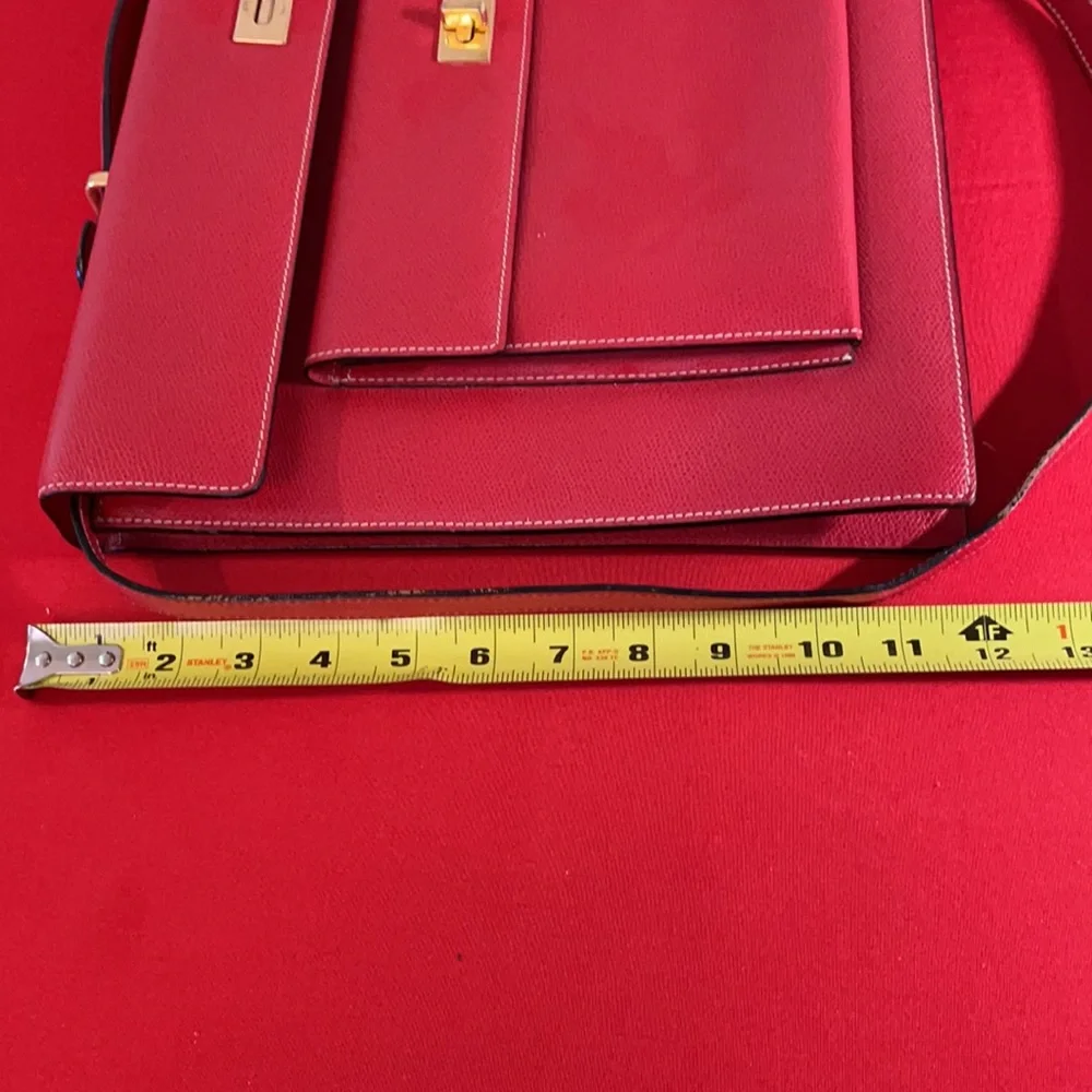 🟡 VINTAGE BALLY RED BRIEFCASE: NICE! - Picture 12 of 14